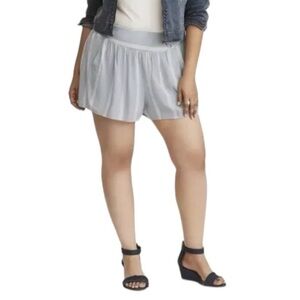 Torrid Blue and White Striped Pull On Soft Shorts Size 2xl